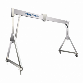 Алюминиевый мобильный козловой кран с ручным приводом ЛККАм-1.5-4000-4200