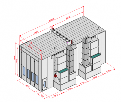 KRW1255-MG, 12 х 5 х 5 м., 60 000 м3/ч