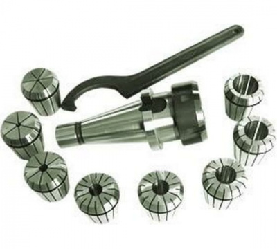 Патрон цанговый с набором цанг ER40 из 15 шт 4-26 мм