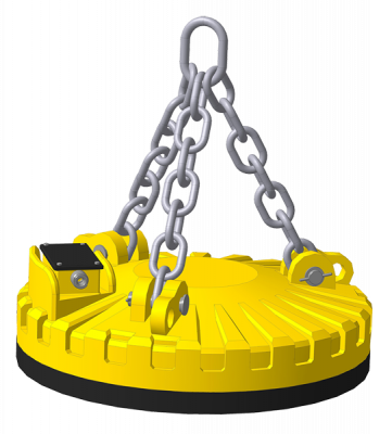 Электромагнит грузоподъемный круглый ДКМ140-СТ/А для перегрузки скрапа, слябов и листовой стали