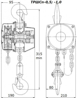 Схема тали ТРШСп-1