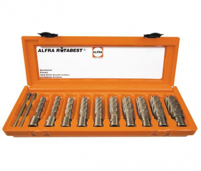 Комплект корончатых сверл HSS 25 мм 10 шт