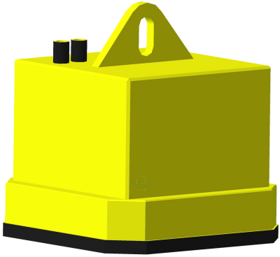 Электромагнит грузоподъемный прямоугольный ДПМг160-160 с питанием электрогенератора от гидравлической системы крана Электромагнит грузоподъемный прямоугольный ДПМг160-160 с питанием электрогенератора от гидравлической системы крана