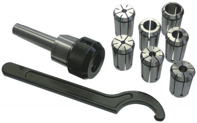 Цанговый патрон MK2 / M10 / ER32 с комплектом цанг 18 шт. 3-20мм